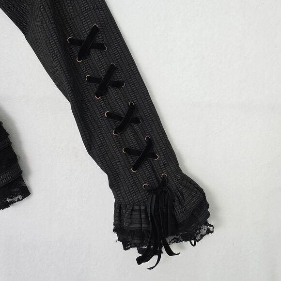 Spin Doctor 2XL Florence Victorian Gothic Steampunk Black Corset Lace Jacket - Picture 9 of 16